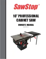 Preview for 1 page of SawStop PCS175 Owner'S Manual