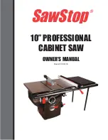 Предварительный просмотр 1 страницы SawStop PCS31230 Owner'S Manual