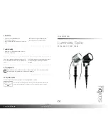 Предварительный просмотр 1 страницы Saxby Luminatra Spike Instruction Leaflet