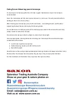 Preview for 8 page of Saxon 314220 Instruction Manual