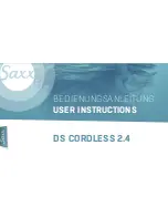 Предварительный просмотр 1 страницы Saxx ds cordless 2.4 User Instructions