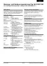 Предварительный просмотр 2 страницы SBC Saia PCD ALD1B5F10K Assembly And Operating Instructions Manual