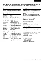 Предварительный просмотр 3 страницы SBC Saia PCD ALD1D5FD Assembly And Operating Instructions Manual