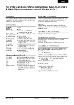 Предварительный просмотр 4 страницы SBC Saia PCD ALD1D5FS Assembly And Operating Instructions Manual