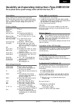 Предварительный просмотр 2 страницы SBC Saia PCD AWD3D5W Assembly And Operating Instructions Manual