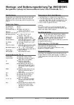 Предварительный просмотр 1 страницы SBC Saia PCD AWD3D5WS Assembly And Operating Instructions Manual