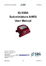 SBG Systems IG-500A User Manual предпросмотр