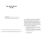 SBIG ST-402ME Operating Manual preview