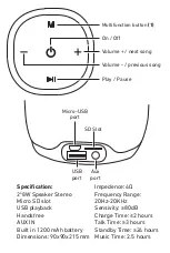 Preview for 2 page of SBS Groove TESPEAKBTGROOVEK User Manual