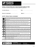 SBS KBH Series Installation, Operating,  & Maintenance Instructions предпросмотр