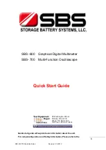 Preview for 1 page of SBS SBS-600 Quick Start Manual