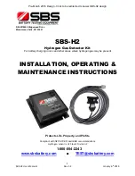 SBS SBS-H2 Installation, Operating,  & Maintenance Instructions предпросмотр