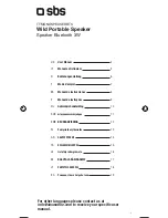 Предварительный просмотр 3 страницы SBS TTMONOSPEAKERBTK User Manual