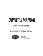 Preview for 1 page of SCA Mini Moto-X Owner'S Manual