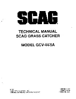 Scag Power Equipment CGV-44/5A Technical Manual предпросмотр