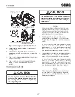 Preview for 33 page of Scag Power Equipment CHEETAH SCZ SCZ61V-31FX Operator'S Manual