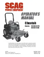 Preview for 1 page of Scag Power Equipment Cheetah SCZ48V-22FX Operator'S Manual