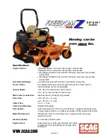 Preview for 1 page of Scag Power Equipment FREEDOM Z 52 Specifications