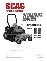 Scag Power Equipment Freedom Z SFZ36-18FS Operator'S Manual preview