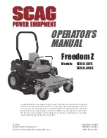 Scag Power Equipment Freedom Z SFZ48-26BS Operator'S Manual preview