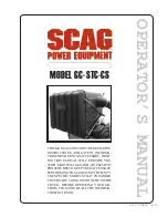 Предварительный просмотр 1 страницы Scag Power Equipment GC-STC-CS Operator'S Manual