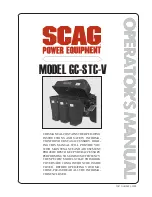 Предварительный просмотр 1 страницы Scag Power Equipment GC-STC-V Operator'S Manual