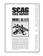 Preview for 1 page of Scag Power Equipment GC-STC Operator'S Manual