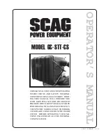 Preview for 1 page of Scag Power Equipment GC-STT-CS Operator'S Manual