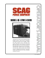 Предварительный просмотр 1 страницы Scag Power Equipment GC-STWC-CS61V Operator'S Manual