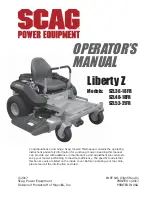 Preview for 1 page of Scag Power Equipment Liberty Z SZL36-18FR Operator'S Manual