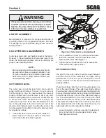 Preview for 29 page of Scag Power Equipment Liberty Z SZL48-22KT Operator'S Manual