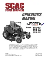 Scag Power Equipment LIBERTY Z Operator'S Manual preview