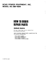 Предварительный просмотр 27 страницы Scag Power Equipment SB-48H Instruction Manual And Parts List