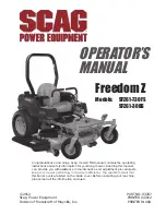 Scag Power Equipment SFZ61-30BS Operator'S Manual preview