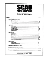 Preview for 3 page of Scag Power Equipment STHM-20CV Operator'S Manual