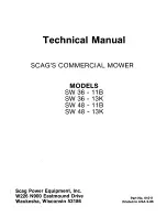 Preview for 1 page of Scag Power Equipment SW 36 - 13K Technical Manual