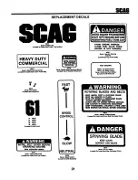 Предварительный просмотр 22 страницы Scag Power Equipment SWM-52 Technical Manual