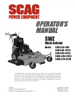 Scag Power Equipment SWZ-48V-15FSE Operator'S Manual preview