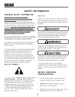 Preview for 8 page of Scag Power Equipment SWZ Operator'S Manual