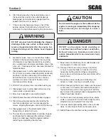 Preview for 9 page of Scag Power Equipment SWZT36-14FS Operator'S Manual