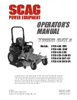 Preview for 1 page of Scag Power Equipment TIGER CAT II Operator'S Manual