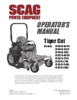 Preview for 1 page of Scag Power Equipment Tiger Cat STC48V-25CV Operator'S Manual