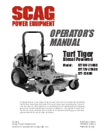 Предварительный просмотр 1 страницы Scag Power Equipment Turf Tiger Diesel Powered STT61V-25KBD Operator'S Manual