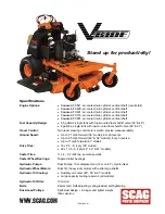 Scag Power Equipment V-ride Specifications preview