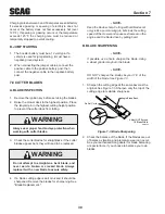 Предварительный просмотр 34 страницы Scag Power Equipment WALK-BEHIND SWZ-19KAI Operator'S Manual