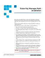 Preview for 1 page of Scalar Key Manager Rack Installation