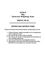 Предварительный просмотр 1 страницы SCALIX KS-22 Operating Instructions