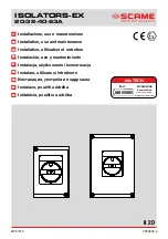 Preview for 1 page of Scame ISOLATORS-EX 20A Installation, Use And Maintenance Manual