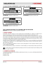 Preview for 4 page of Scame ISOLATORS-EX 20A Installation, Use And Maintenance Manual