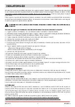 Preview for 7 page of Scame ISOLATORS-EX 20A Installation, Use And Maintenance Manual